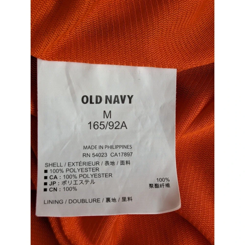 Old Navy Orange Coral Mandala Print V-Neck Spaghetti Strap Maxi Dress M - Picture 6 of 10